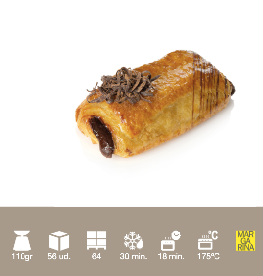 Napolitana de Cacao en Crema BERLYS - Caja de 56 unidades de 110 grs x unidad