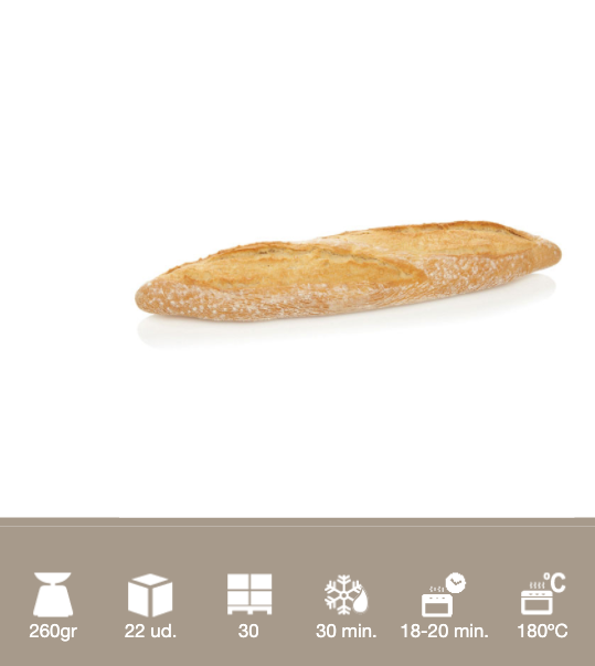 Barra Gallega BERLYS - Caja de 22 unidades  de 250 grs x unidad