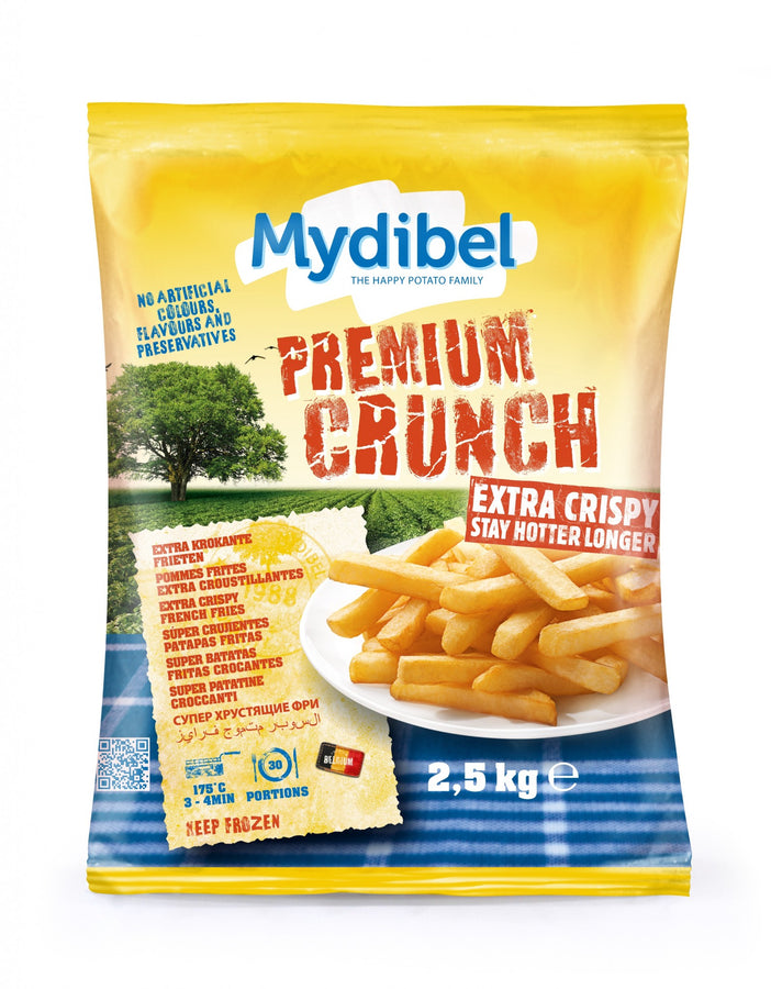 Papa Premiun Crunch 7x7 IQF Congelada Mydibel - Bolsa de 2,5 kgs