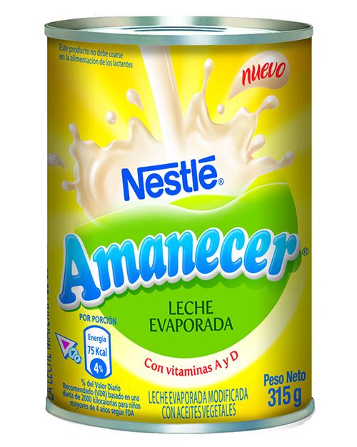 Leche Evaporada Amanecer Nestle - Lata de 315 gr UN