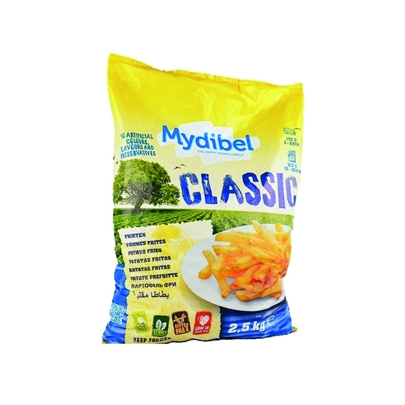 Papa Clásica 9x9 IQF Congelada Mydibel - Bolsa de 2,5 kgs