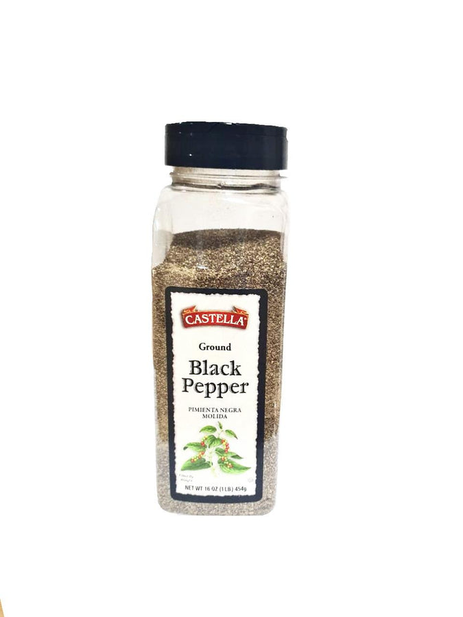 Especia Pimienta Negra Molida Castella - Pote de 1 lb