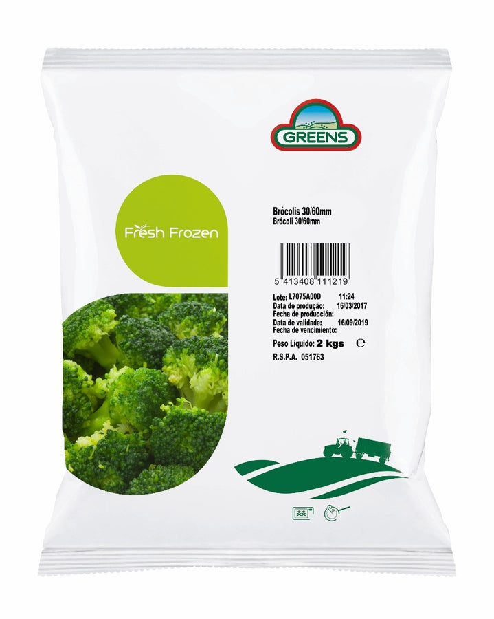 Vegetal Brocoli  IQF Congelada - Bolsa de 2 kgs